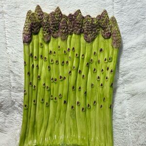 Vintage Encore Promotions Hand Painted Ceramic Asparagus Serving Plate